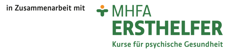 Logo Schriftzug in Kooperation mit MHFA Ersthelfer